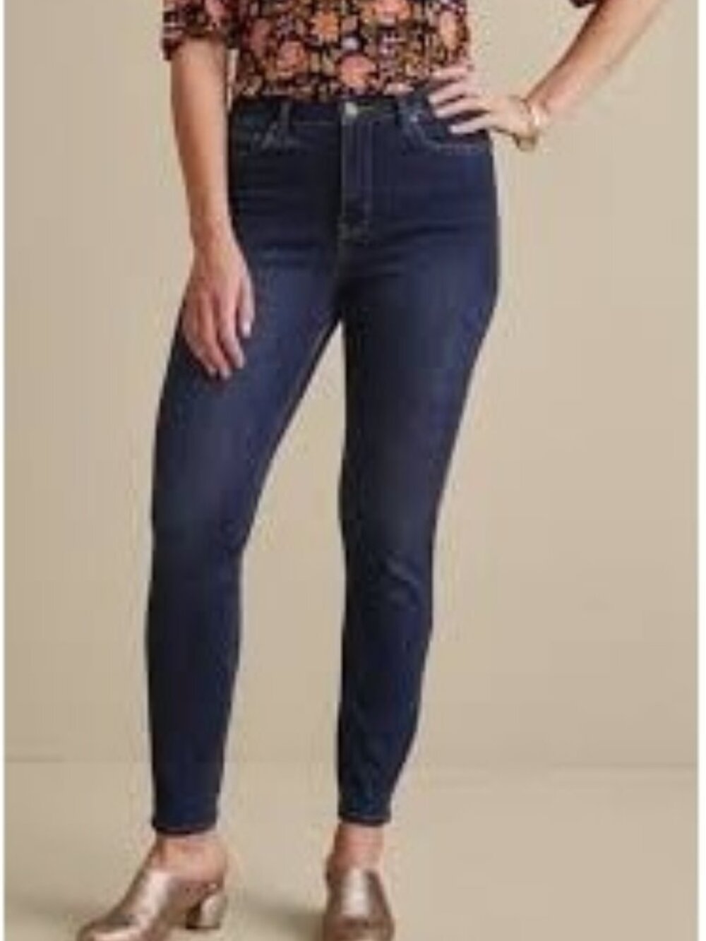 Soft Surroundings Jeans Women’s 12 Blue Skinny Fit High Rise Dark Stretch Denim